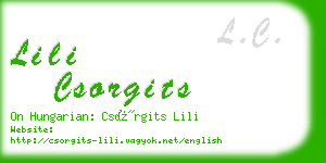 lili csorgits business card